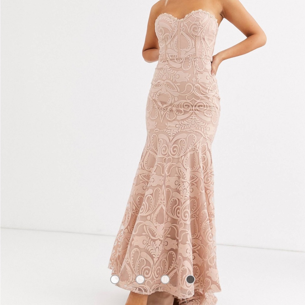 JARLO high low fish tail gown